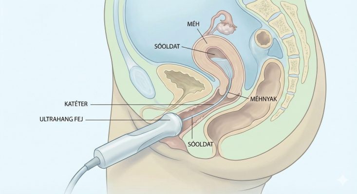 sis vizsgálat - méhüreg feltöltéses vizsgáat ultrahanggal